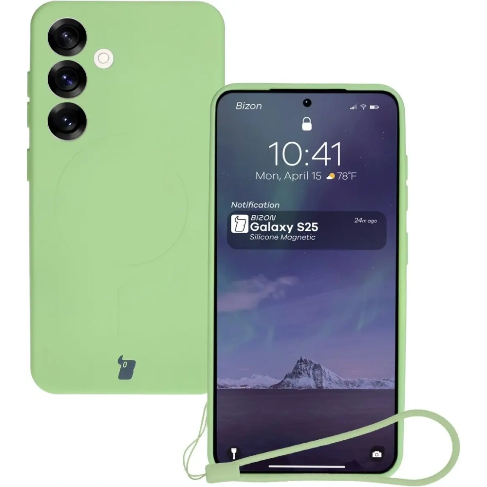 Hurtownia GSM - Bizon Case Silikon Magnetic Samsung Galaxy S25 / Galaxy S24 hellgrün - BIZ8288 - {ean13} - Hurt