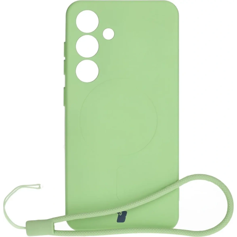 Hurtownia GSM - Silikonové pouzdro s magnetickým kroužkem Bizon Case Silicone Magnetic pro Samsung Galaxy S25 / Galaxy S24 jasně zelené - BIZ8288 - {ean13} - Hurt