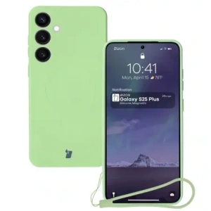 Hurtownia GSM - Bizon Case Silicone Magnetic Samsung Galaxy S25+ Plus / S24+ Plus verde deschis - BIZ8292 - {ean13} - Hurt
