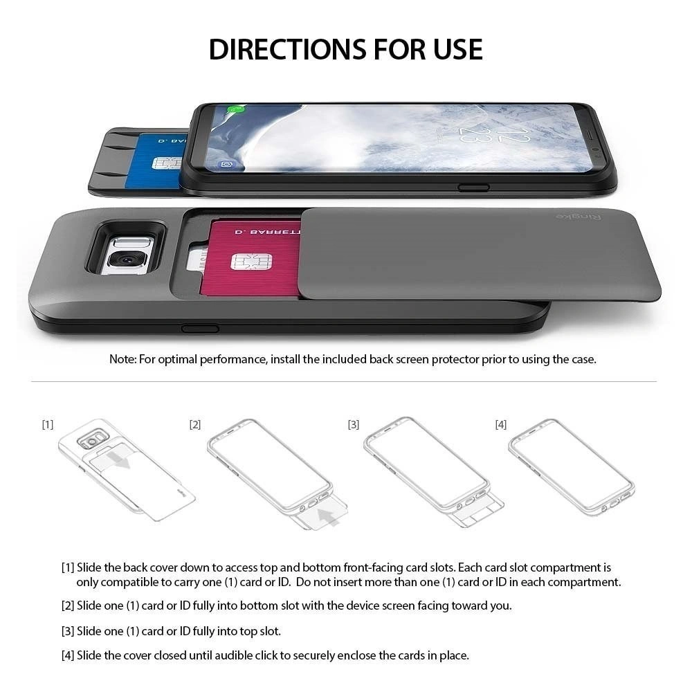 Hurtownia GSM - Etui Ringke Acces Wallet Samsung Galaxy S8 Plus Lesklá Bílá - RGK440GLS - {ean13} - Hurt