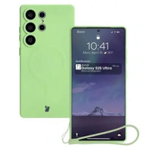 Wholesale Bizon Case Silicone Magnetic Samsung Galaxy S25 Ultra light green - BIZ8295 - {ean13} - Hurt