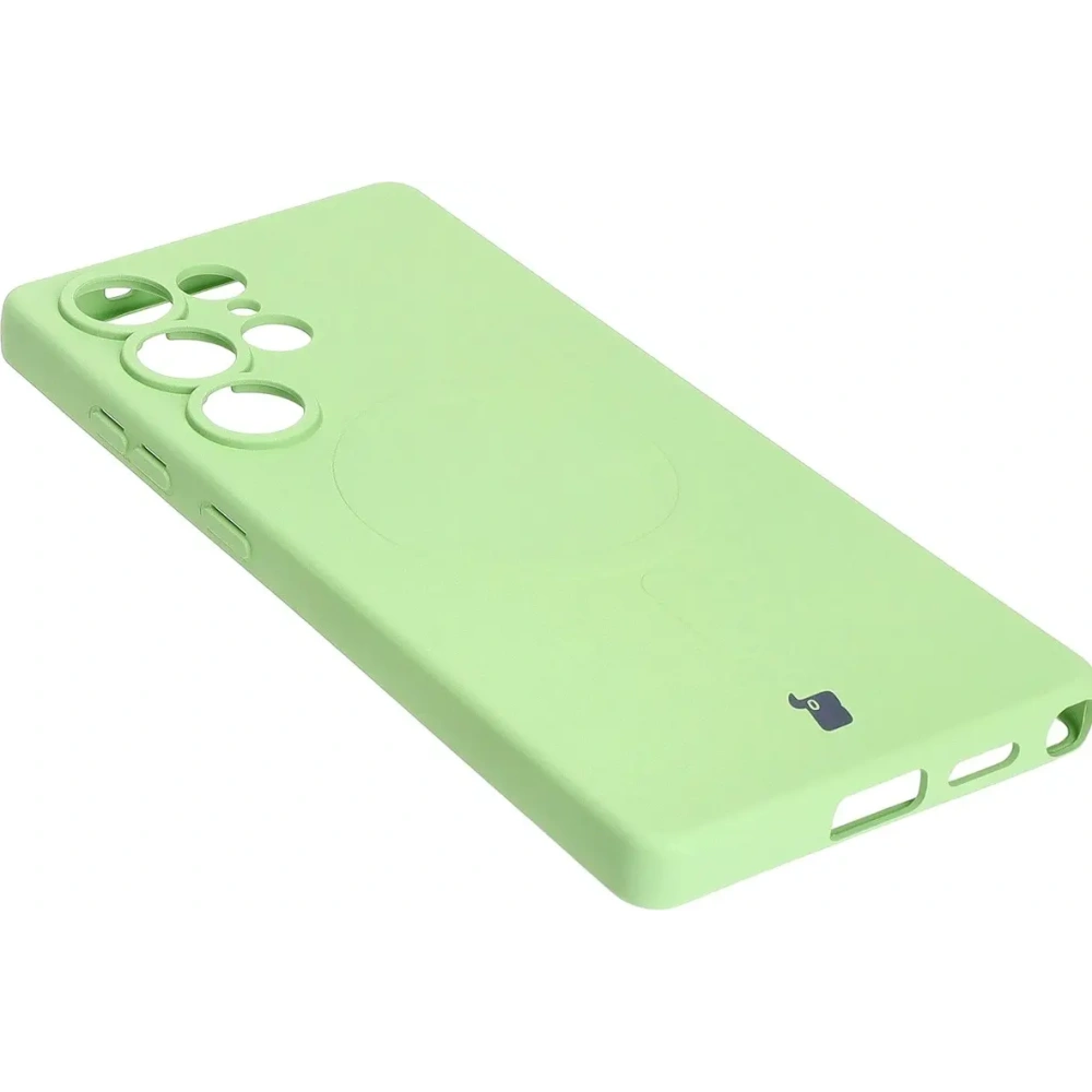 Wholesale Bizon Case Silicone Magnetic Samsung Galaxy S25 Ultra light green - BIZ8295 - {ean13} - Hurt