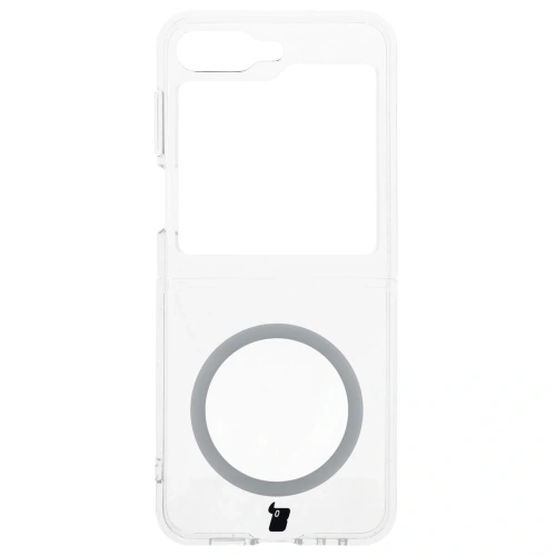 Etui z pierścieniem magnetycznym Bizon Case CrystalO do Samsung Galaxy Z Flip6 / 7 FE przezroczyste