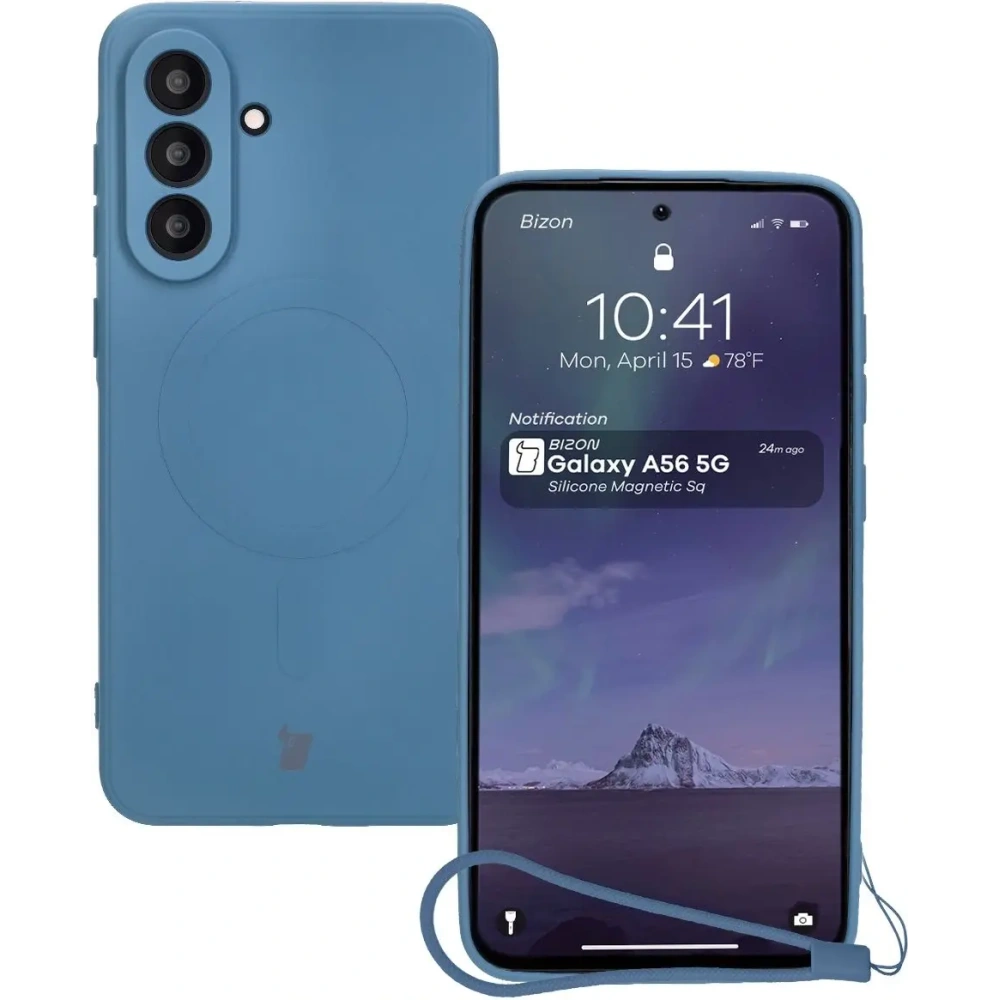 Hurtownia GSM - Bizon Case Silikon Magnetic Sq Samsung Galaxy A56 5G marineblau - BIZ8300 - {ean13} - Hurt