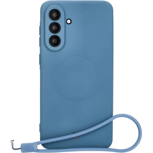 Silikonowe etui z pierścieniem magnetycznym Bizon Case Silicone Magnetic Sq do Samsung Galaxy A56 5G granatowe