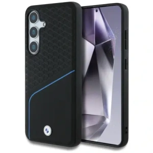 Hurtownia GSM - Etui BMW kožené s texturou a hladké MagSafe pro Samsung Galaxy S25 černé - BMW803 - {ean13} - Hurt