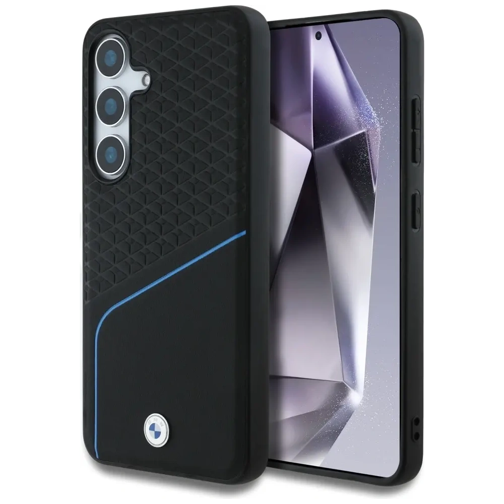 Hurtownia GSM - Etui BMW kožené s texturou a hladké MagSafe pro Samsung Galaxy S25 černé - BMW803 - {ean13} - Hurt