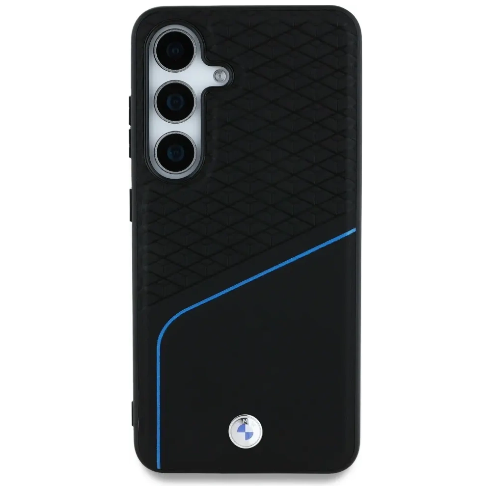 Hurtownia GSM - Etui BMW kožené s texturou a hladké MagSafe pro Samsung Galaxy S25 černé - BMW803 - {ean13} - Hurt