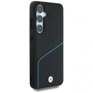 Wholesale BMW Leather Textured and Smooth MagSafe Samsung Galaxy S25 black - BMW803 - {ean13} - Hurt