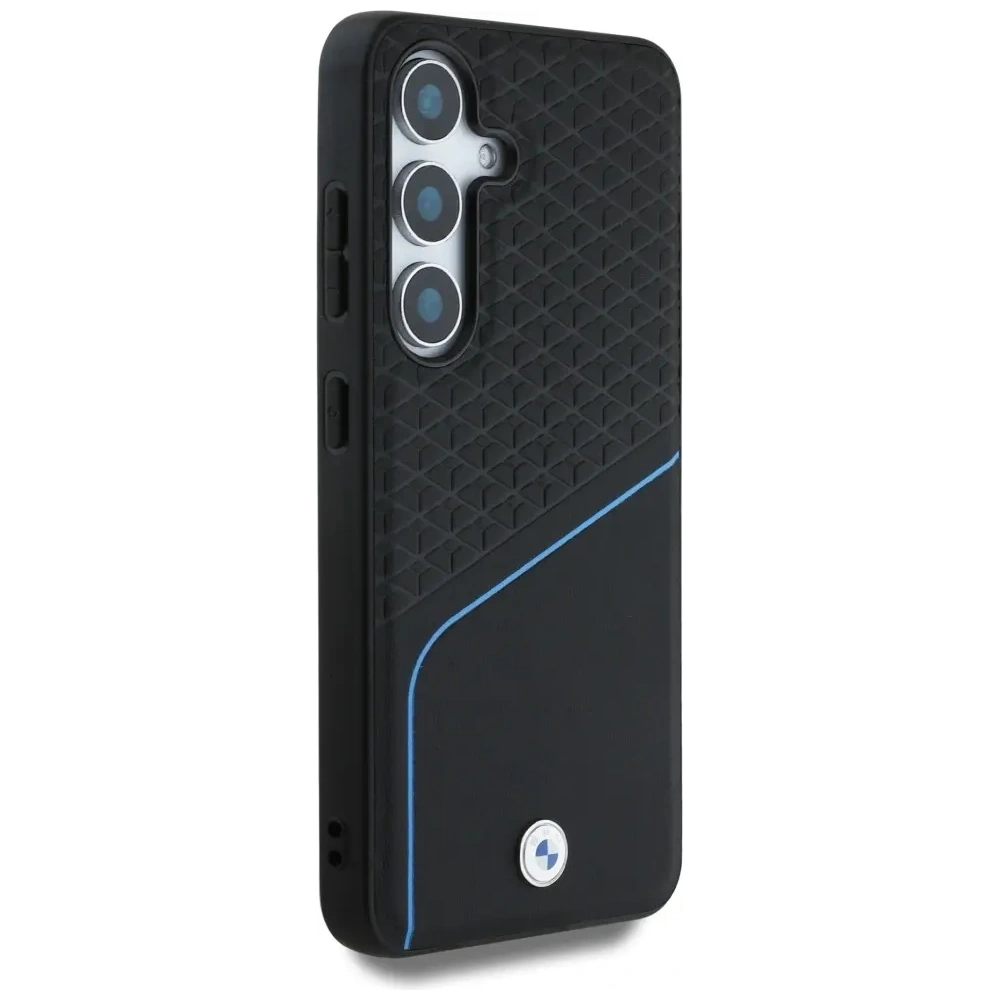 Hurtownia GSM - Etui BMW kožené s texturou a hladké MagSafe pro Samsung Galaxy S25 černé - BMW803 - {ean13} - Hurt