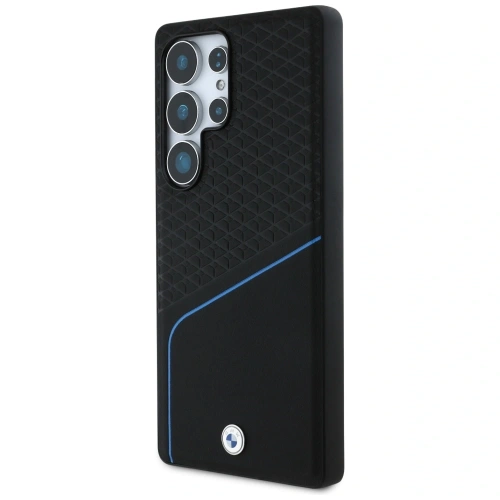 Etui BMW Leather Textured and Smooth MagSafe do Samsung Galaxy S25 Ultra czarny