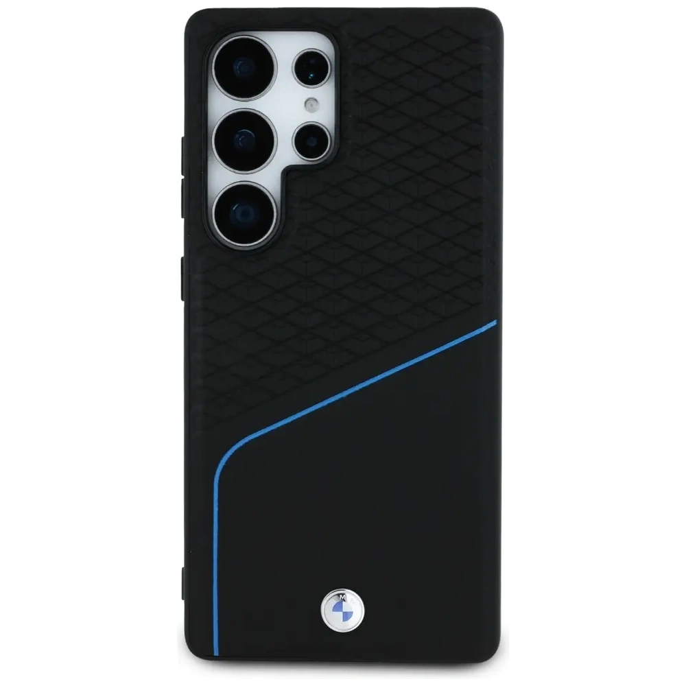 Hurtownia GSM - BMW texturat din piele și neted MagSafe Samsung Galaxy S25 Ultra negru - BMW804 - {ean13} - Hurt