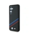 Hurtownia GSM - Etui BMW Kožené Trikolorové Křížové Pruhy MagSafe pro Samsung Galaxy S25 černé - BMW805 - {ean13} - Hurt