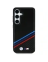 Hurtownia GSM - Etui BMW Kožené Trikolorové Křížové Pruhy MagSafe pro Samsung Galaxy S25 černé - BMW805 - {ean13} - Hurt