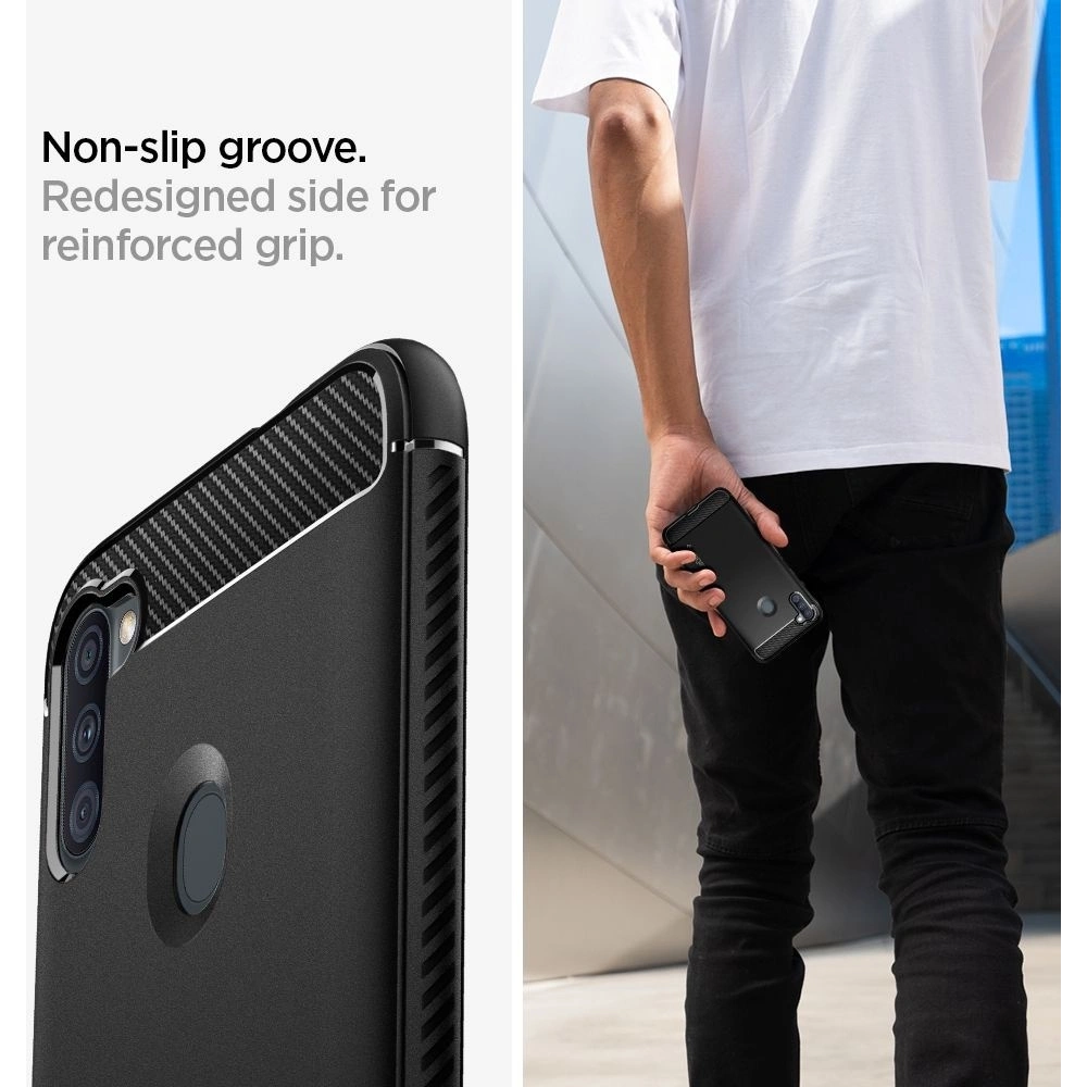 Hurtownia GSM - Etui Spigen Rugged Armor Samsung Galaxy A11 Matte Black - SPN1097BLK - {ean13} - Hurt