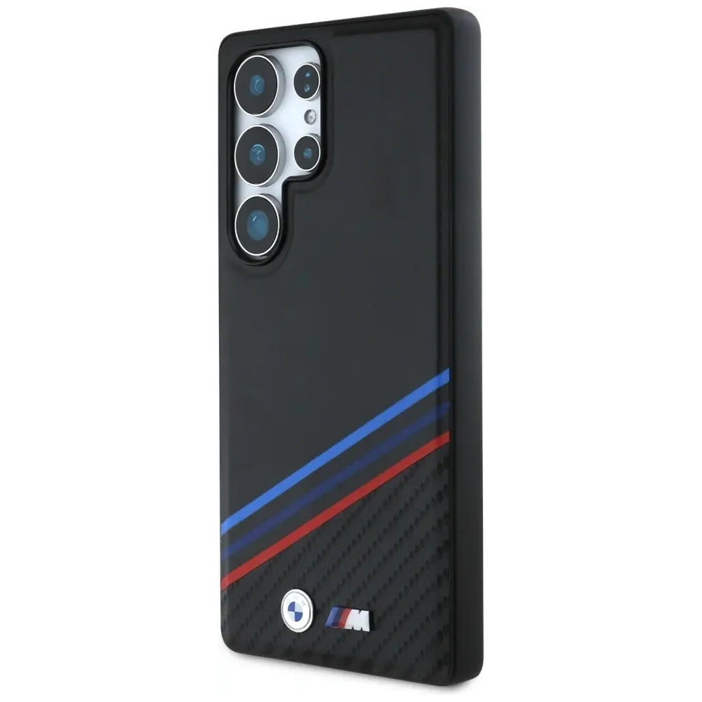 Hurtownia GSM - BMW Leder Tricolor Überquerungsstreifen MagSafe Samsung Galaxy S25 Ultra schwarz - BMW806 - {ean13} - Hurt