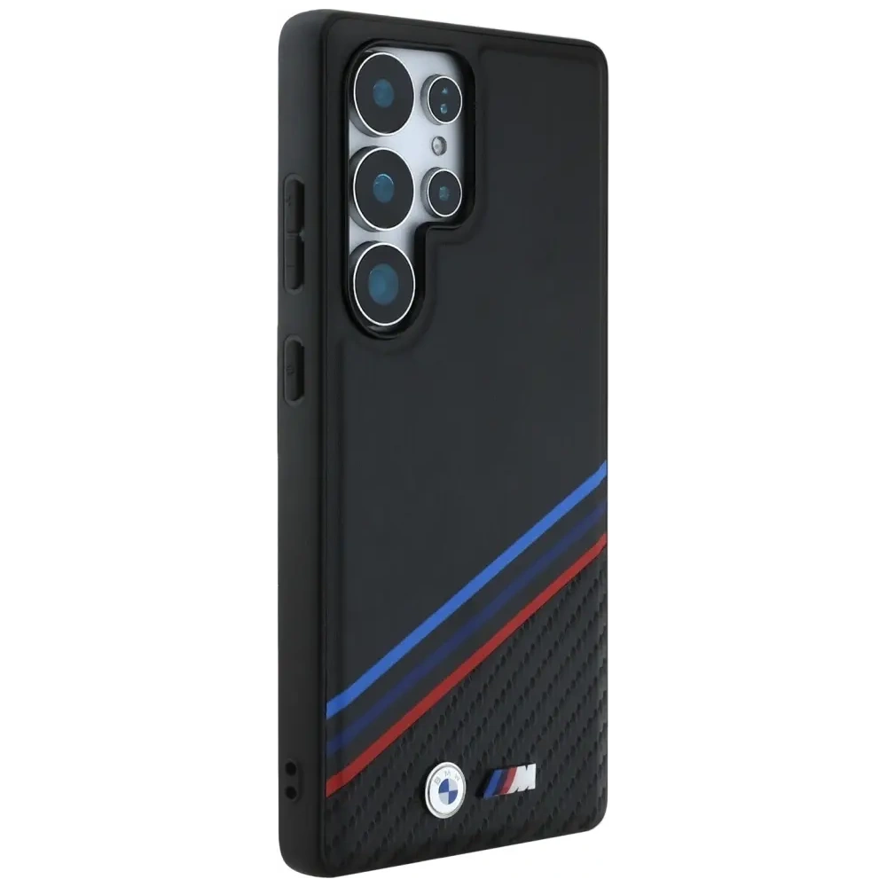 Hurtownia GSM - BMW Leder Tricolor Überquerungsstreifen MagSafe Samsung Galaxy S25 Ultra schwarz - BMW806 - {ean13} - Hurt