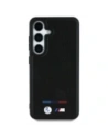 Hurtownia GSM - BMW Bőr Trikolor Csík MagSafe Samsung Galaxy S25 fekete - BMW807 - {ean13} - Hurt