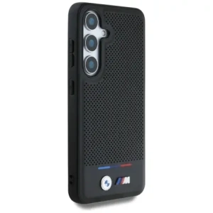 Hurtownia GSM - Etui BMW Kožené Tricolor Stripe MagSafe pro Samsung Galaxy S25 černé - BMW807 - {ean13} - Hurt