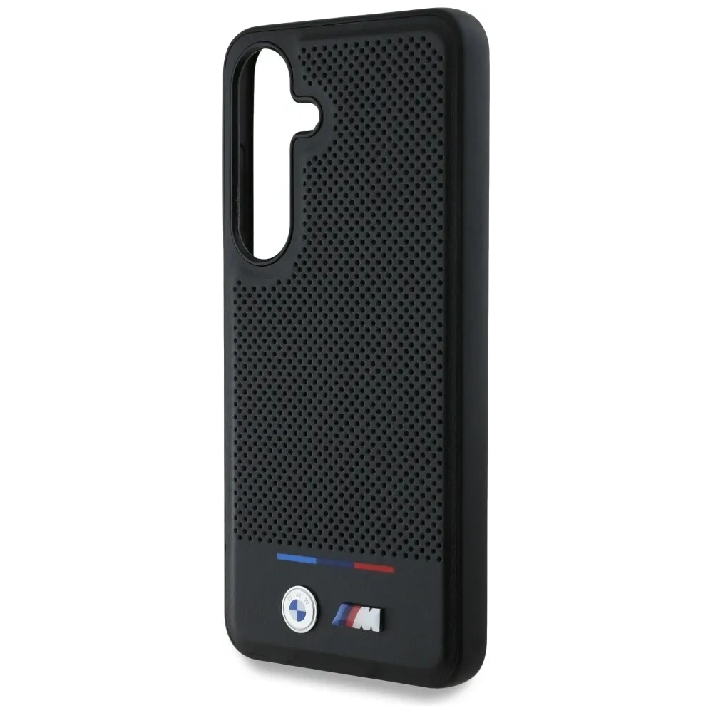 Hurtownia GSM - Etui BMW Leather Tricolor Stripe MagSafe do Samsung Galaxy S25 czarny - BMW807 - {ean13} - Hurt