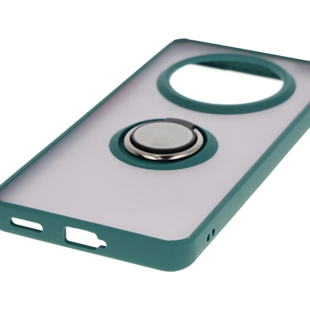 Hurtownia GSM - Bizon Case Hybrid Ring Honor Magic7 Lite rauchig mit einem dunkelgrünen Rahmen - BIZ8305 - {ean13} - Hurt