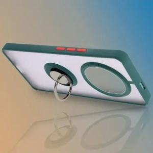 Hurtownia GSM - Bizon Case Hybrid Ring Honor Magic7 Lite rauchig mit einem dunkelgrünen Rahmen - BIZ8305 - {ean13} - Hurt
