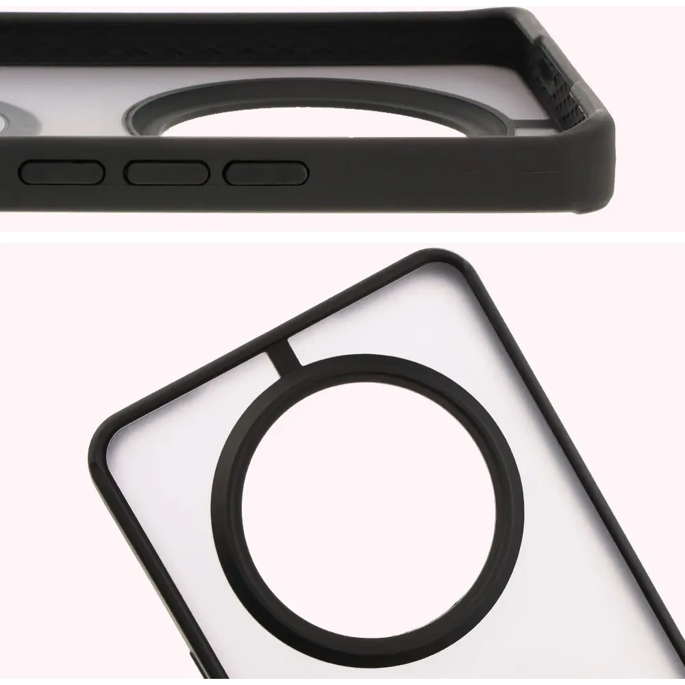 Hurtownia GSM - Bizon Case Hybrid Gyűrű Honor Magic7 Lite füstös színű, fekete kerettel - BIZ8306 - {ean13} - Hurt