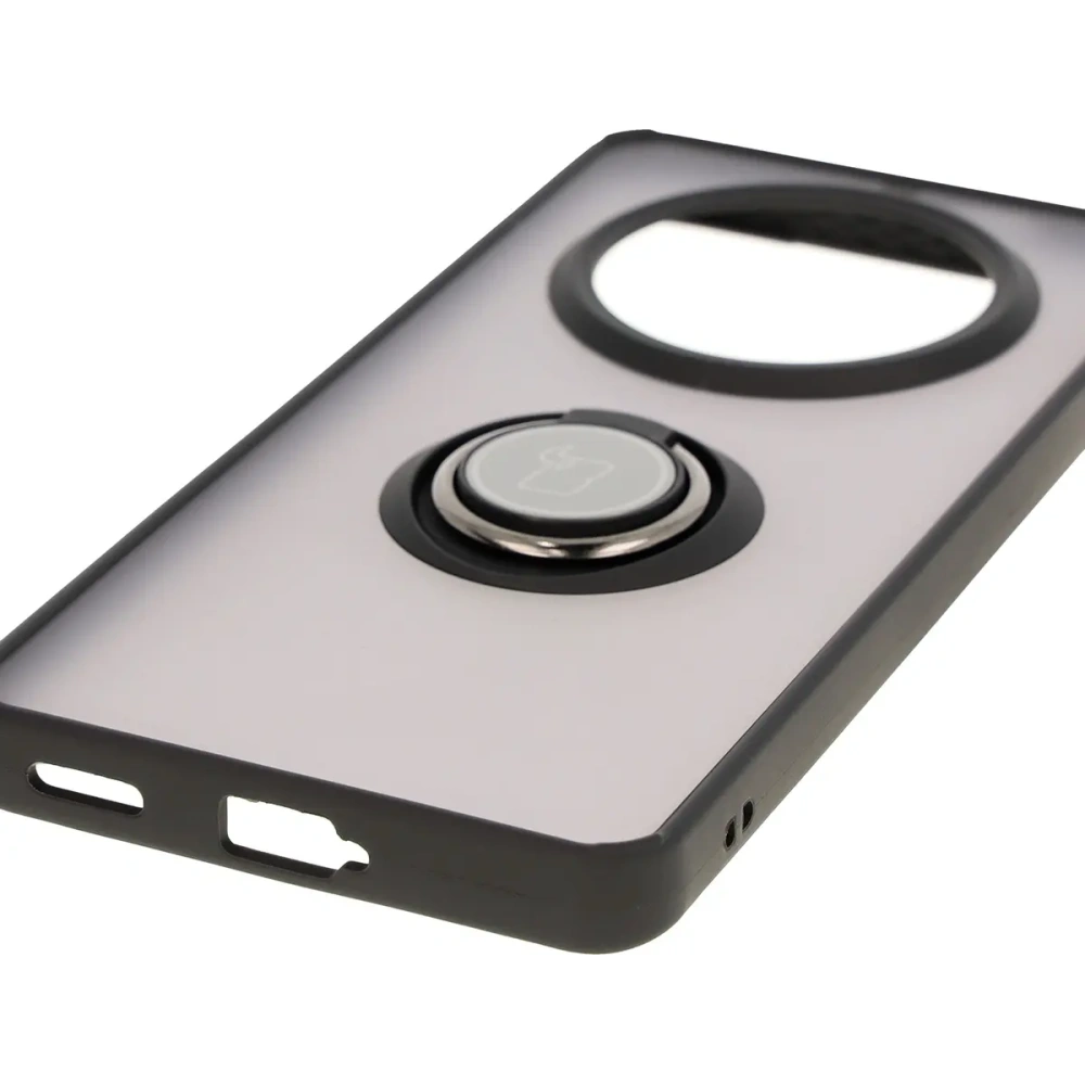 Hurtownia GSM - Bizon Case Hybrid Gyűrű Honor Magic7 Lite füstös színű, fekete kerettel - BIZ8306 - {ean13} - Hurt