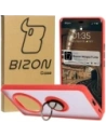 Bizon Case Hybrid Gyűrű Honor Magic7 Lite füstszínű piros kerettel