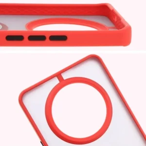 Hurtownia GSM - Bizon Case Hybrid Ring Honor Magic7 Lite rauchig mit einem roten Rahmen - BIZ8307 - {ean13} - Hurt