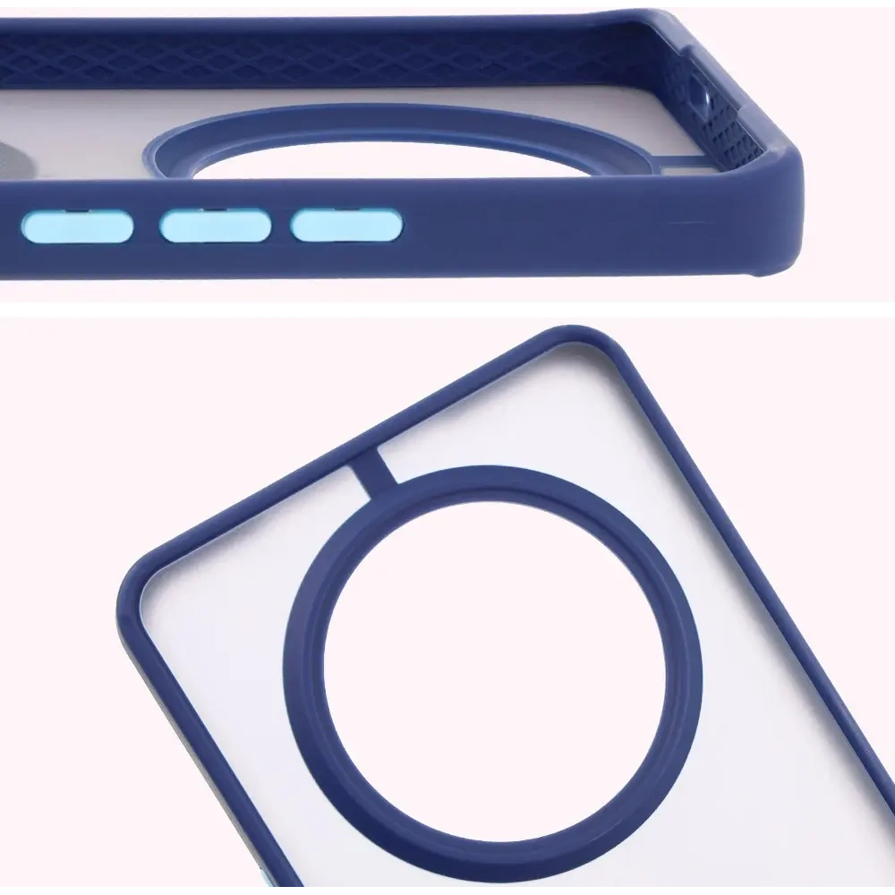 Hurtownia GSM - Bizon Case Hybrid Ring Honor Magic7 Lite füstös színben, sötétkék kerettel. - BIZ8308 - {ean13} - Hurt