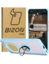 Bizon Case Hybrid Ring Honor Magic7 Lite fumuriu cu un cadru bleu deschis