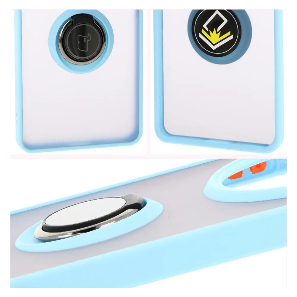 Wholesale Bizon Case Hybrid Ring Honor Magic7 Lite smoky with a light blue frame - BIZ8309 - {ean13} - Hurt