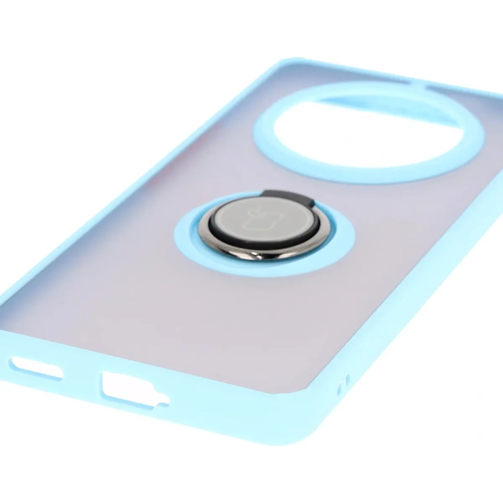 Hurtownia GSM - Bizon Case Hybrid Ring Honor Magic7 Lite rauchig mit einem hellblauen Rahmen - BIZ8309 - {ean13} - Hurt