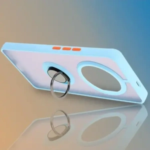 Hurtownia GSM - Bizon Case Hybrid Gyűrű Honor Magic7 Lite füstös színben, világoskék kerettel - BIZ8309 - {ean13} - Hurt