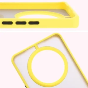 Hurtownia GSM - Bizon Case Hybrid Ring Honor Magic7 Lite fumuriu cu un cadru galben - BIZ8310 - {ean13} - Hurt