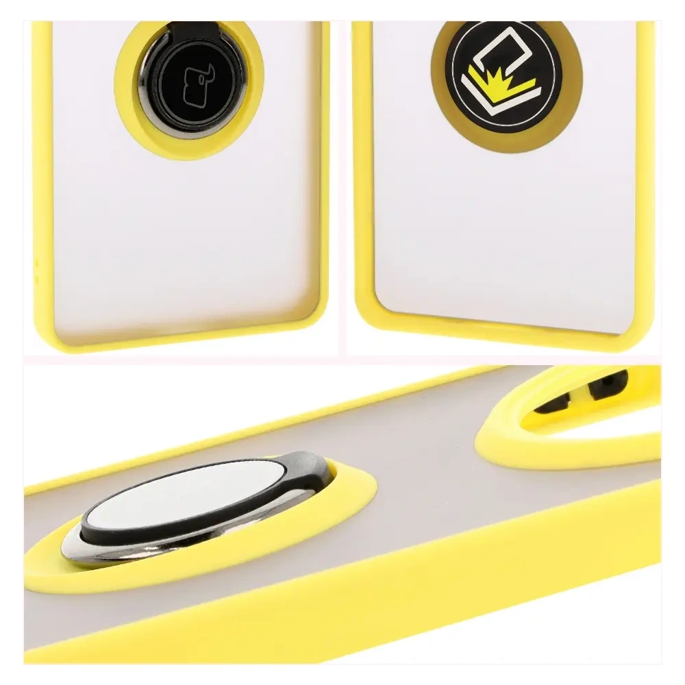 Hurtownia GSM - Bizon Case Hybrid Ring Honor Magic7 Lite rauchig mit einem gelben Rahmen - BIZ8310 - {ean13} - Hurt