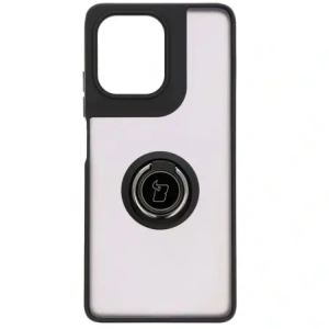 Bizon Case Hybrid Ring Motorola Moto G75 5G smoky with a black frame