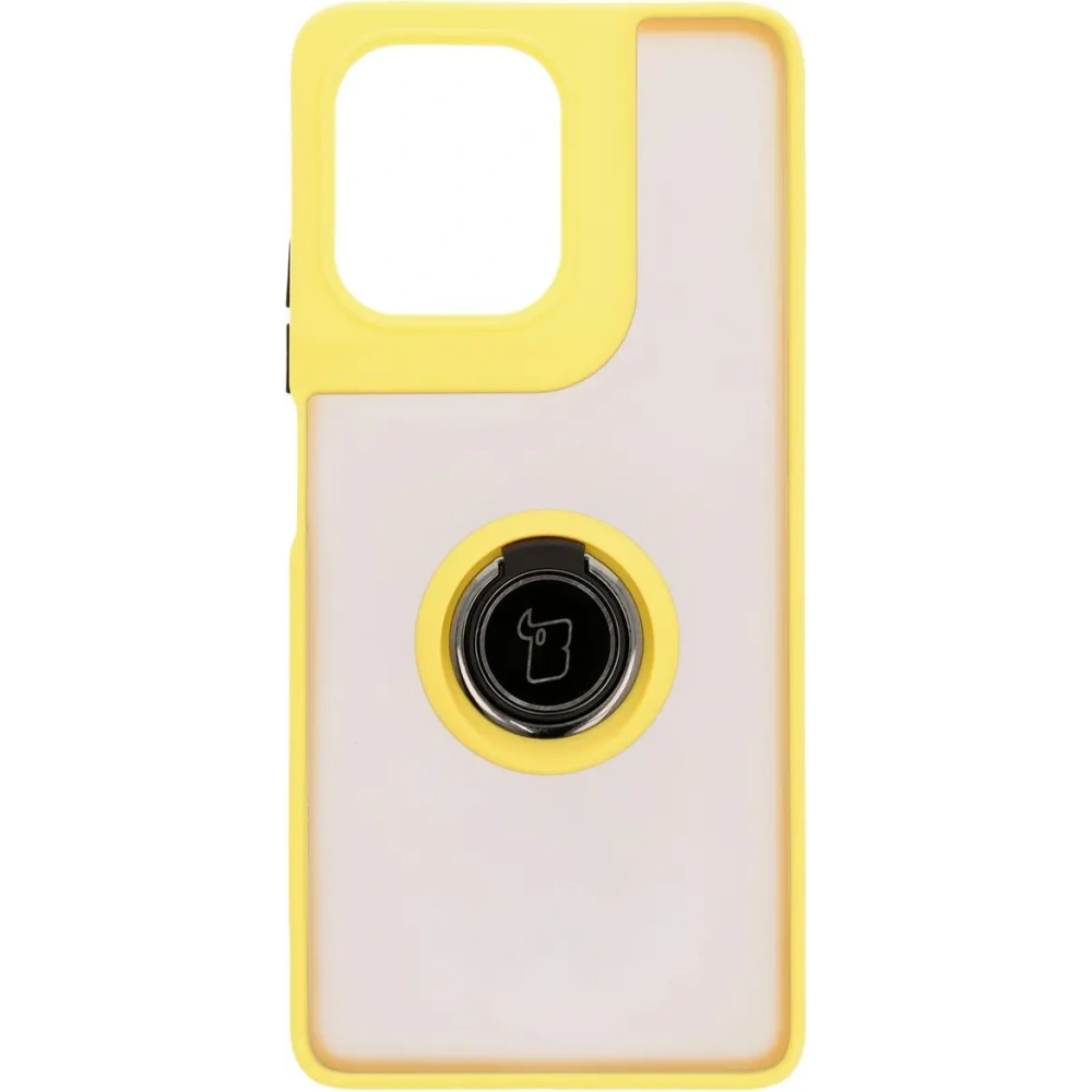 Hurtownia GSM - Bizon Case Hybrid Ring Motorola Moto G75 5G fumuriu cu un cadru galben - BIZ8312 - {ean13} - Hurt