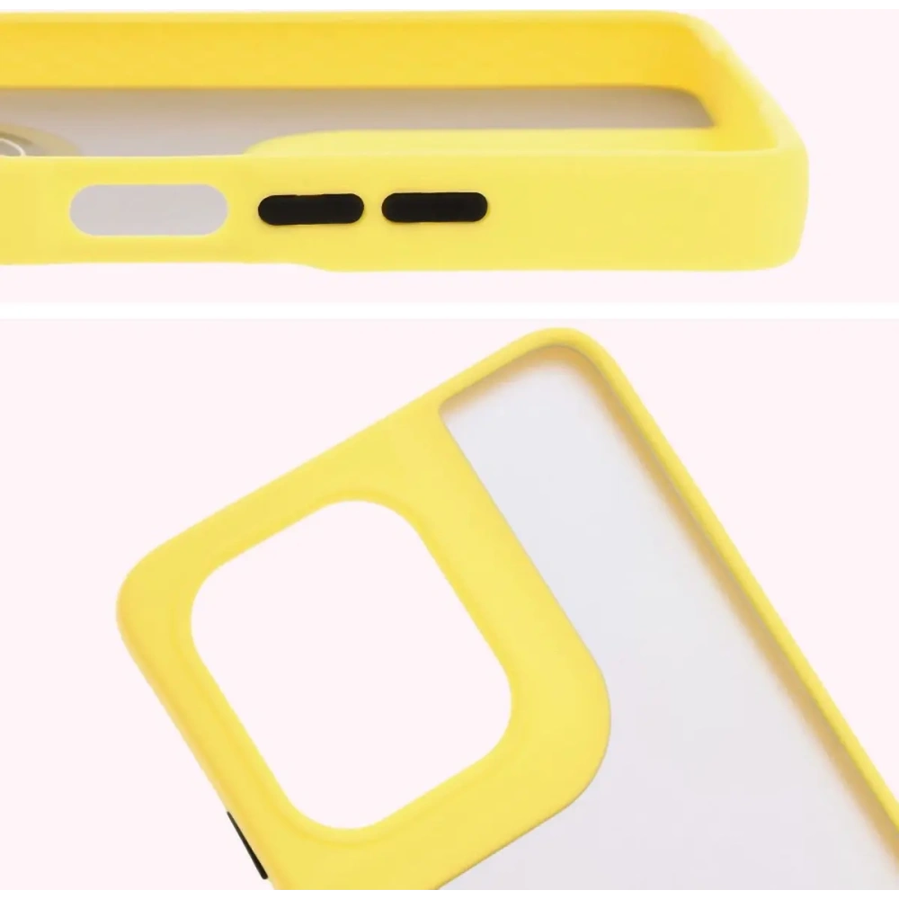 Hurtownia GSM - Bizon Case Hybrid Ring Motorola Moto G75 5G fumuriu cu un cadru galben - BIZ8312 - {ean13} - Hurt
