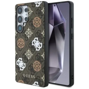 Wholesale Guess 4G Printed Colored Peony Pattern MagSafe Samsung Galaxy S25 Ultra brown - GUE4288 - {ean13} - Hurt