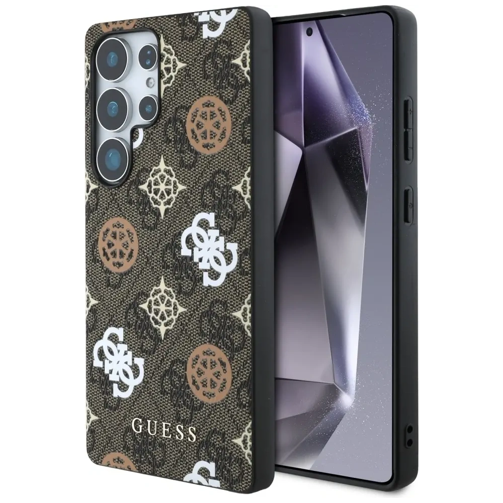 Wholesale Guess 4G Printed Colored Peony Pattern MagSafe Samsung Galaxy S25 Ultra brown - GUE4288 - {ean13} - Hurt
