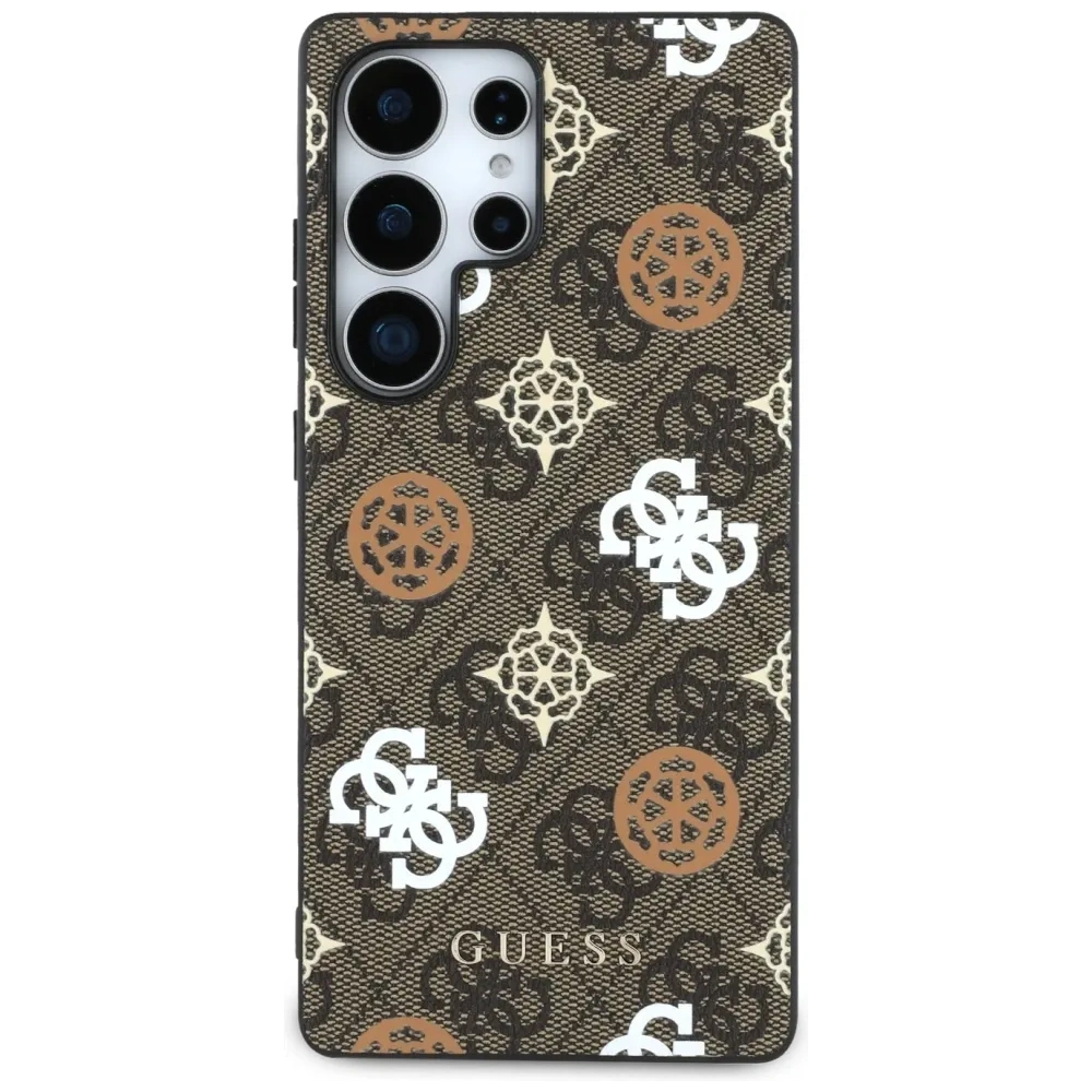 Wholesale Guess 4G Printed Colored Peony Pattern MagSafe Samsung Galaxy S25 Ultra brown - GUE4288 - {ean13} - Hurt