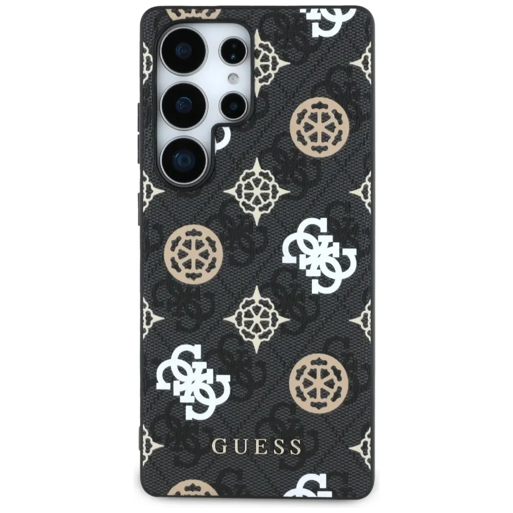 Hurtownia GSM - Guess 4G Imprimat Model de Bujor Colorat MagSafe Samsung Galaxy S25 Ultra negru - GUE4289 - {ean13} - Hurt