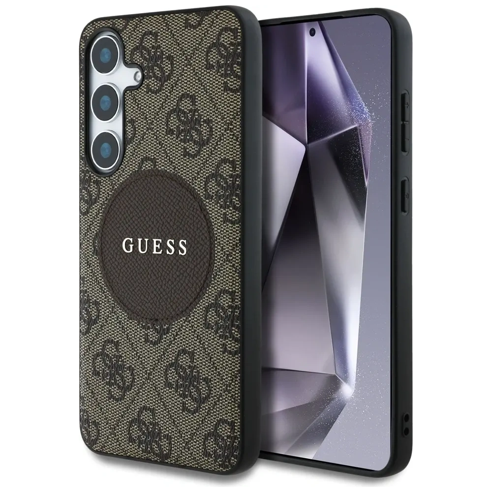 Hurtownia GSM - Guess 4G Kerek Patches Klasszikus Logó MagSafe Samsung Galaxy S25 barna - GUE4290 - {ean13} - Hurt