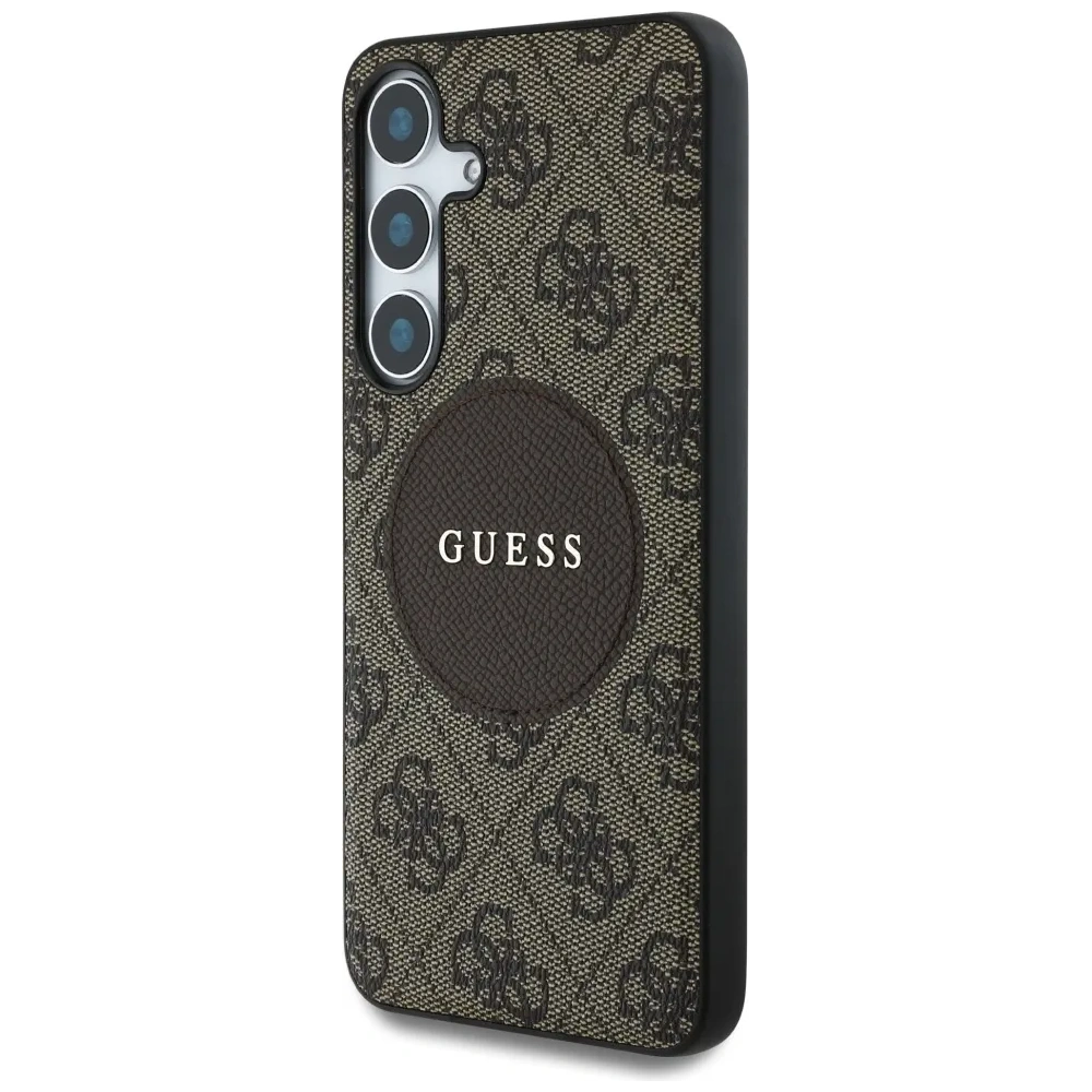 Hurtownia GSM - Guess 4G Kerek Patches Klasszikus Logó MagSafe Samsung Galaxy S25 barna - GUE4290 - {ean13} - Hurt