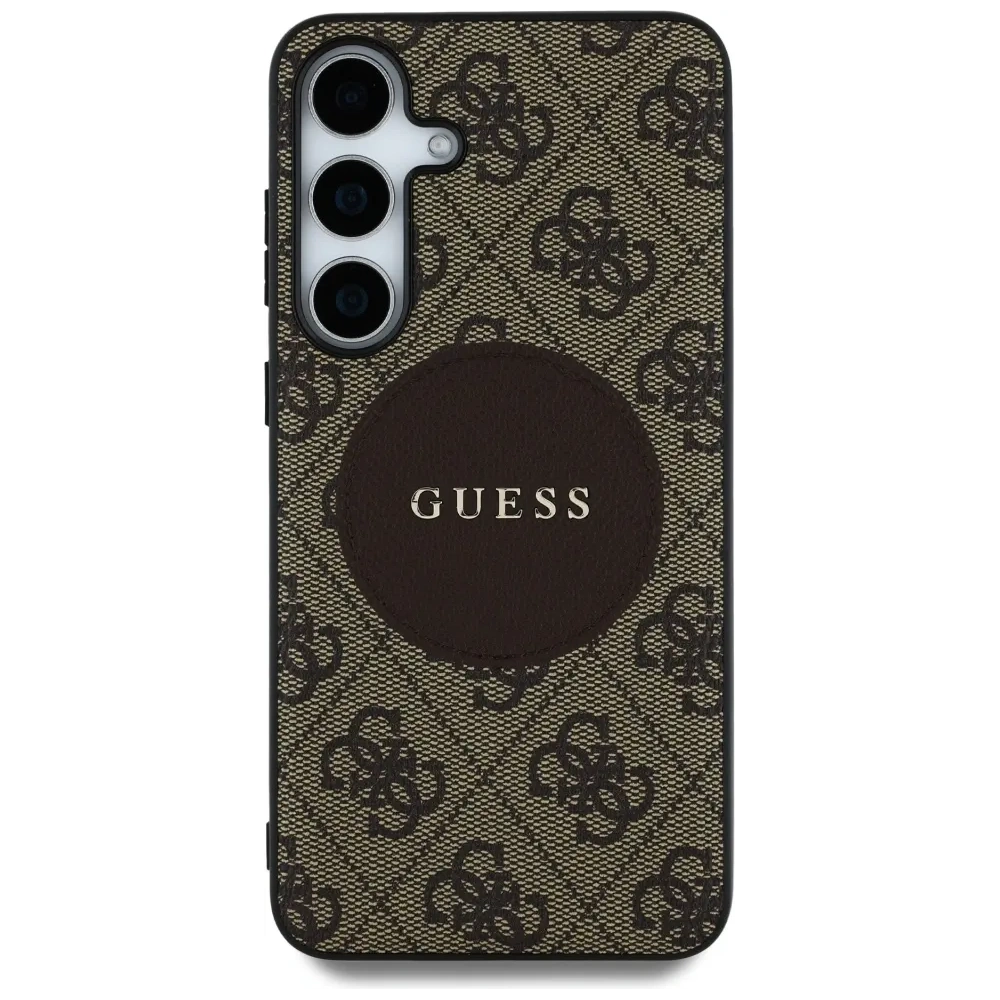 Hurtownia GSM - Guess 4G Kerek Patches Klasszikus Logó MagSafe Samsung Galaxy S25 barna - GUE4290 - {ean13} - Hurt