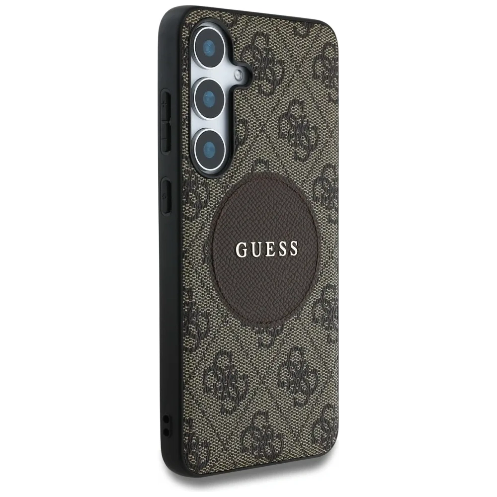 Hurtownia GSM - Guess 4G Kerek Patches Klasszikus Logó MagSafe Samsung Galaxy S25 barna - GUE4290 - {ean13} - Hurt