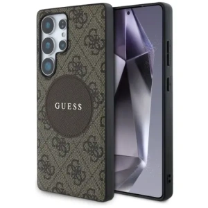 Wholesale Guess 4G Round Patch Classic Logo MagSafe Samsung Galaxy S25 Ultra brown - GUE4291 - {ean13} - Hurt