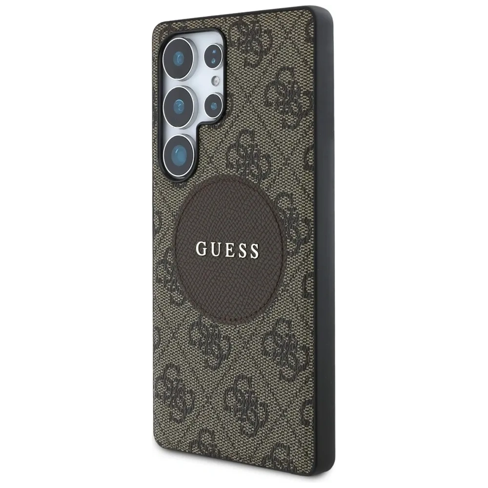 Hurtownia GSM - Etui Guess 4G Round Patch Classic Logo MagSafe do Samsung Galaxy S25 Ultra brązowy - GUE4291 - {ean13} - Hurt
